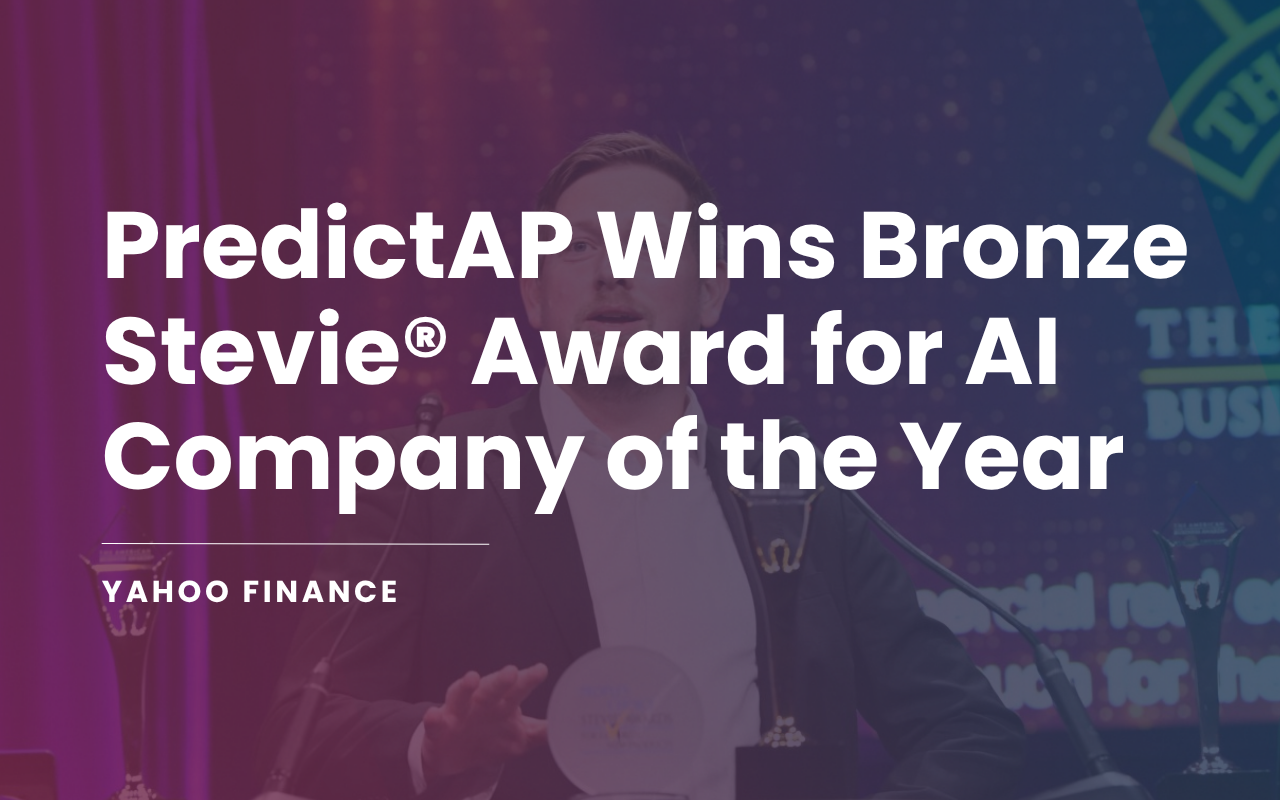 PredictAP Wins Bronze Stevie® Award for AI Company of the Year