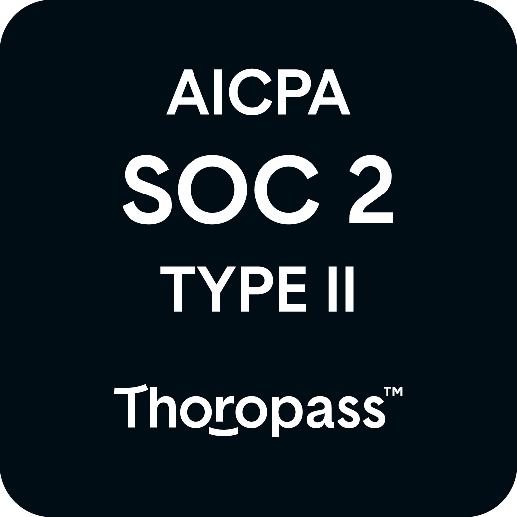 SOC 2 Type II Certification Thoropass Seal